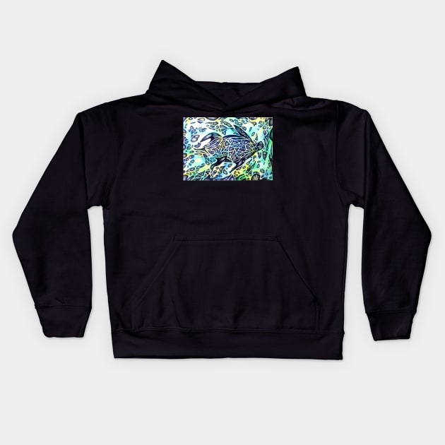 Sea Life Turtle Kids Hoodie by Greenbergs Garage